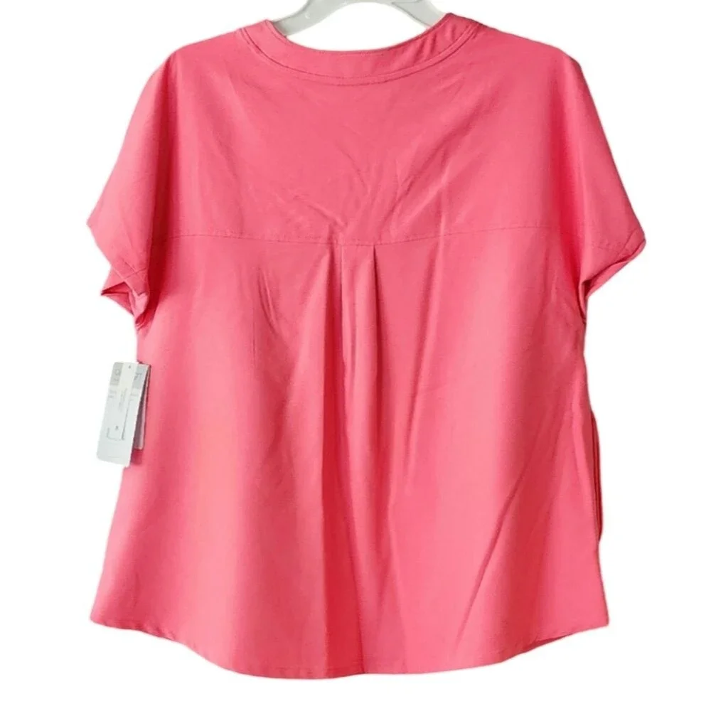NWT Cuddle Duds Climate Right‎ Coral Scrub Top Women's Medium